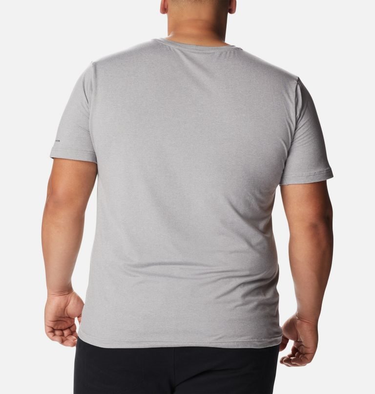 Men's Columbia Tech Trail Crew Neck T Shirts Light Grey | Plus Size CA-Y6AC3